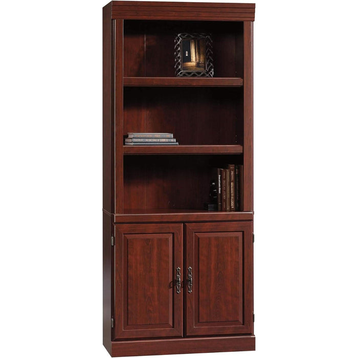 Heritage Hill Library with Doors/Book Shelf, L: 29.80" X W: 12.99" X H: 71.26", Classic Cherry Finish