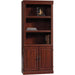 Heritage Hill Library with Doors/Book Shelf, L: 29.80" X W: 12.99" X H: 71.26", Classic Cherry Finish