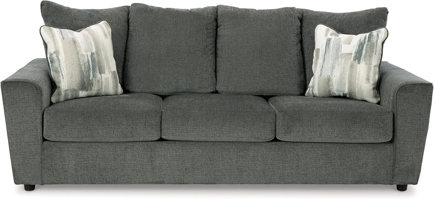 Stairatt Casual Sofa with Flared Arms, Gray