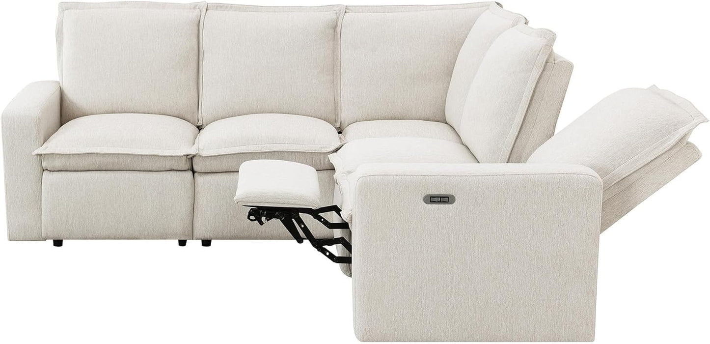 Symmetrical Power Reclining Sectional Sofa L-Shaped