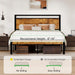 Easy Assembly Queen Bed Frame & Headboard Footboard,Underbed Storage