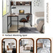 Reversible L-Shaped Desk with Hutch, Space Saving Corner Computer Desk with Storage Shelves, Home Office Study Writing Desk Computer Workstation with Storage Bookshelf, Gaming Desk
