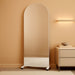 79" X 36" Arched Rolling Home Gym Mirror with Wheels, 360° Swivel Body Mirror with HD Tempered Glass, Large Floor Mirror for Yoga Room, Dance Studio, Bedroom & Home Gym