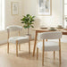 Wooden Dining Chairs Set of 4 with Rubberwood Legs, Curved Backrest