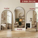 71"×32" Oversized Arched Full‑Length Mirror, Black Floor Mirror