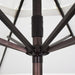 9' Rd Sunbrella Aluminum Patio Umbrella, Crank Lift, Auto Tilt, Bronze Pole, Jockey Red