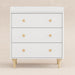 Lolly 3-Drawer Changer Dresser with Removable Changing Tray in White and Natural, Greenguard Gold Certified