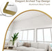 Arched Full Length Mirror, 70"X26" Free Standing Floor Mirror, Modern Full Body Mirrors with Stand, Wall Mirrors with Aluminum Alloy Frame for Bedroom,Living Room, Gold