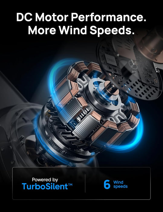DREO Ceiling Fan, 44 Inch Low Profile Ceiling Fan with Light and Remote, 5CCT LED, 6-Level Dimmable, 6-Speed, Reversible Motor, 22 Db, Timer, Easy-Install, Black Flush Mount for Bedroom