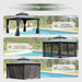 12x12 Feet Grey Hardtop GazeboSystem Weatherproof Roof