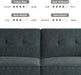 89 Inch DarkGray Velvet Fabric Convertible SofaBed