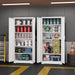 Lockable White Metal Garage Storage Cabinet Shelves