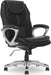 Amplify Executive Office Padded Arms, Adjustable Ergonomic Gaming Desk Chair with Lumbar Support, Faux Leather and Mesh, Black