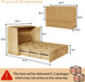 Oakwood Murphy Bed Cabinet With Integrated Charging