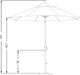 9' round Aluminum Market Umbrella, Crank Lift, Collar Tilt, Bronze Pole, Antique Beige Olefin