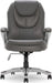Executive Office Padded Arms, Adjustable Ergonomic Gaming Desk Chair with Lumbar Support, Faux Leather and Mesh, Light Gray