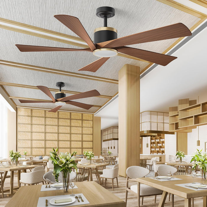 52 Inch Indoor Outdoor Ceiling Fan With Dimmable Led Lights