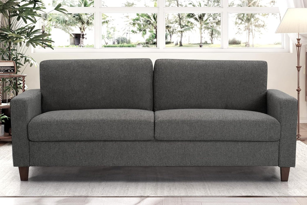 Miles 2 Piece Couch and Loveseat Sets with Reversible Back Pillows, Mid Century Modern Sofa for Small Spaces, Living Rooms, And, Apartments, Grey