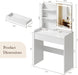 White Vanity Desk Mirror Featuring Integrated Lighting