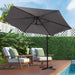 Offset Patio Umbrella with Easy Tilt Adjustment,Crank and Cross Base, Outdoor Cantilever Hanging Umbrella, Sunshade Free Standing Canopy, Dark Gray