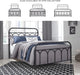 Signature Design by Ashley Nashburg Industrial Farmhouse Metal Bed, Full, Matte Black