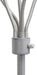 LF2006-SBG 67" Contemporary Multi Head Medusa 5 Light Adjustable Gooseneck Silver Floor Lamp with Blue, White, Gray Shades for Kids Bedroom Playroom Living Room Office
