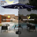 10Ft Solar Umbrella Outdoor - Lighted Solar Patio Umbrella with 40 LED Lights Waterproof UV Protection, Table Umbrella with Tilt for Pool, Porch, Garden, Deck, Backyard (Navy Blue)