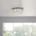 Keighley 17.5 In. Integrated LED Chrome Flush Mount Ceiling Light Fixture with Crystal Shade