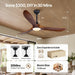 36" Small Ceiling Fan with Light and Remote, Modern Farmhouse Style