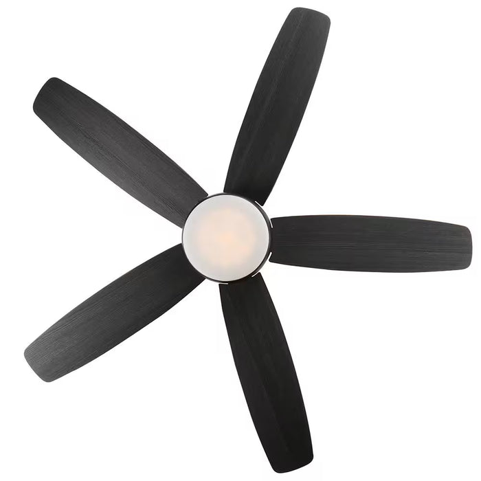 Ashby Park 52 In. White Color Changing Integrated LED Matte Black Indoor Ceiling Fan with Light Kit and Remote Control