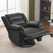 Black Swivel Rocker Recliner with Storage