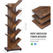 8 Tier Tree Bookshelf,8 Shelf Floor Standing Bookcase Display for Cds/Magazine/Books, Retro Bookshelf for Bedroom, Living Room, Office,Balcony,Book Organizer Storage Shelves