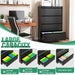 4 Drawer File Cabinet,Metal Lateral Filing Cabinet with Lock,Home Office Storage Organizer Cabinet for Legal/Letter/A4/F4 Size Files,35.5" W,Black