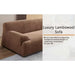 40.94 In. Fabric Sectional Sofa In. Camel