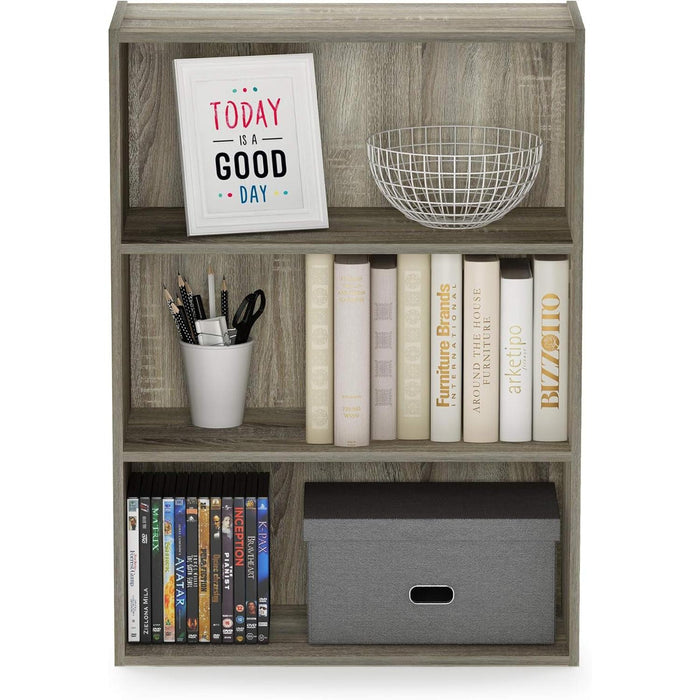 Pasir 3-Tier Open Shelf Bookcase, Sonoma Oak