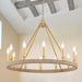 Gold Wagon Wheel Chandelier Farmhouse Ceiling Fixture