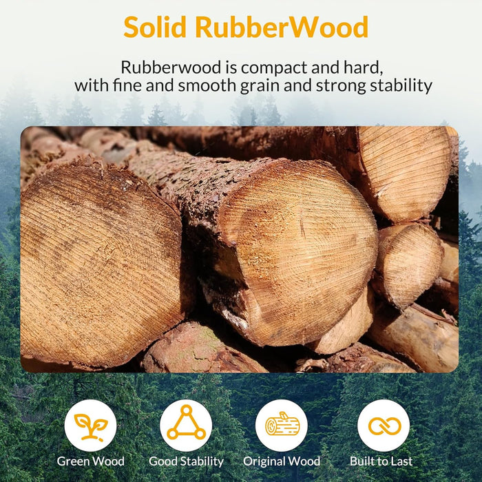 Swivel Bar Stools Set of 2, 24 Inch Counter Height Barstools, Black Faux Leather Bar Stool with High Backrest & Solid Wood Legs & Wrap-Around Footrest, Counter Stools for Kitchen Island, Pub