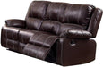 Brown Faux Leather Recliner Loveseat