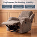 Manual Single Lounge Recliner Chair with Adjustable Backrest, Khaki