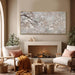 Flowers Wall Art Grey Pictures Wall Painting Large Framed Canvas Art Landscape Artwork for Dining Room Home 29"X 58" Ready to Hang