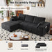 108-Inch Modular Sectional Couch With Oversized Chaise