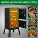 Outdoor Smoker with Double Doors, Vertical Charcoal Smoker, Outdoors Charcoal Barbeque with 2 Detachable Grill Netting Smoking Racks, Suitable for Lawn Picnic, Backyard BBQ, Black