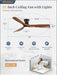 52 Inch Ceiling Fan With Lights WhisperQuietEnergy