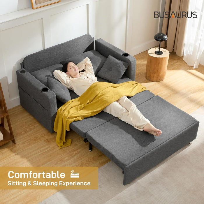 3 in 1 Convertible Sofa Bed with Storage and USB - ShipItFurniture