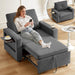 3 In 1 Sleeper Sofa Chair Bed With USB Ports - ShipItFurniture