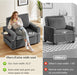 3 In 1 Sleeper Sofa Chair Bed With USB Ports - ShipItFurniture