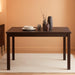 Dining Table for 4 People Kitchen Table with Wood Legs Dinner Table for Apartment Living Room Dining Room Office Kitchen Home Furniture Rectangular Modern, Brown