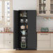 Metal Storage Cabinet-72” Tall Steel File Cabinet with Lockable Doors and Adjustable Shelves-Black Steel Storage Cabinet for Home, School, Office, Garage