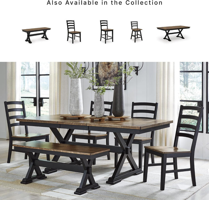 Signature Design by Ashley Wildenauer Extendable Dining Table, Farmhouse