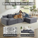 119 Inch Greyish Contemporary Modular Sectional Sofa